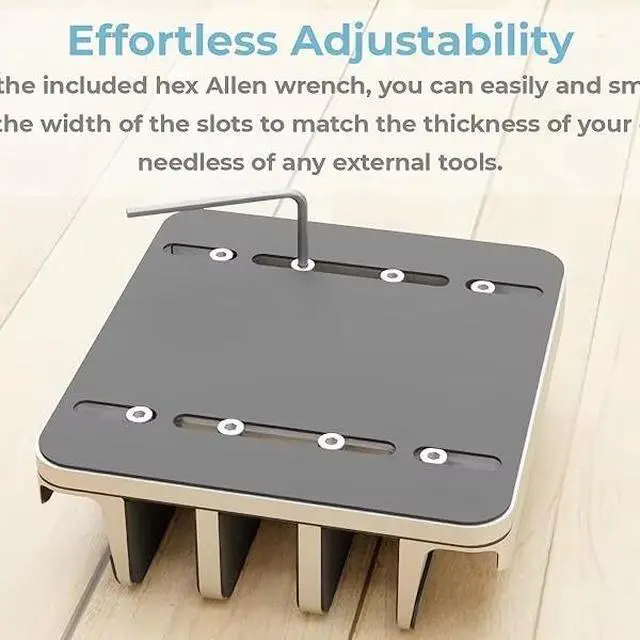 Alt view image 4 of 7 - N17-5 Adjustable Width Vertical Laptop Stand, Aluminum Alloy Desktop Notebook Holder Upright Storage