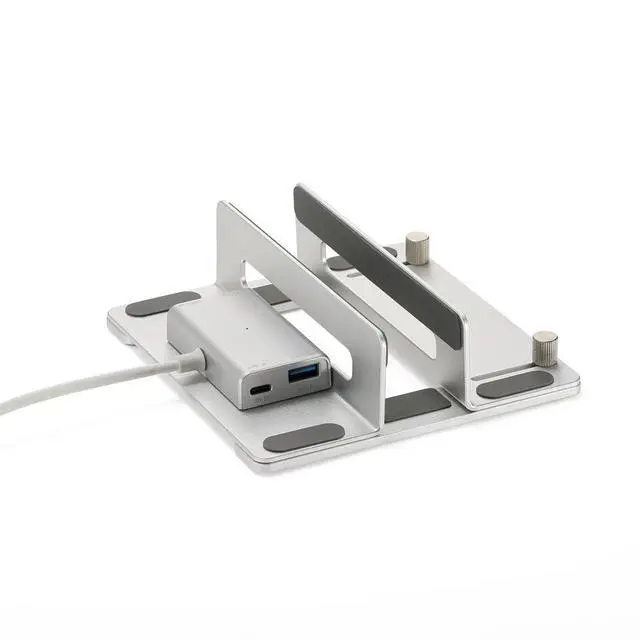 Alt view image 3 of 6 - N39-M4-1 Aluminum Vertical Stand for Mac Mini M1/M2/M4, Space-Saving Desktop Holder with Ventilation Design, Non-Slip Mac Mini Organizer