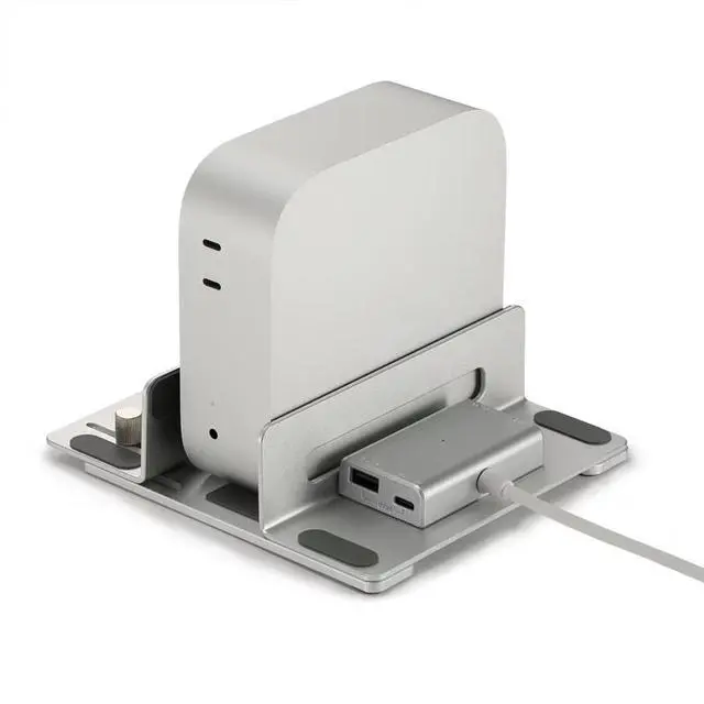 Alt view image 4 of 6 - N39-M4-1 Aluminum Vertical Stand for Mac Mini M1/M2/M4, Space-Saving Desktop Holder with Ventilation Design, Non-Slip Mac Mini Organizer