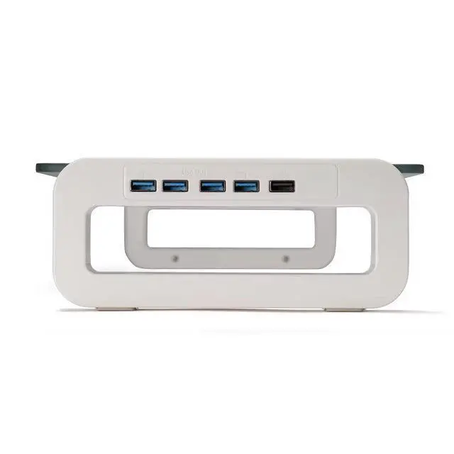 Alt view image 7 of 7 - L2-3 Portable Desktop Monitor Stand Riser, Foldable Monitor Holder with 4-Port USB 3.0 Hub