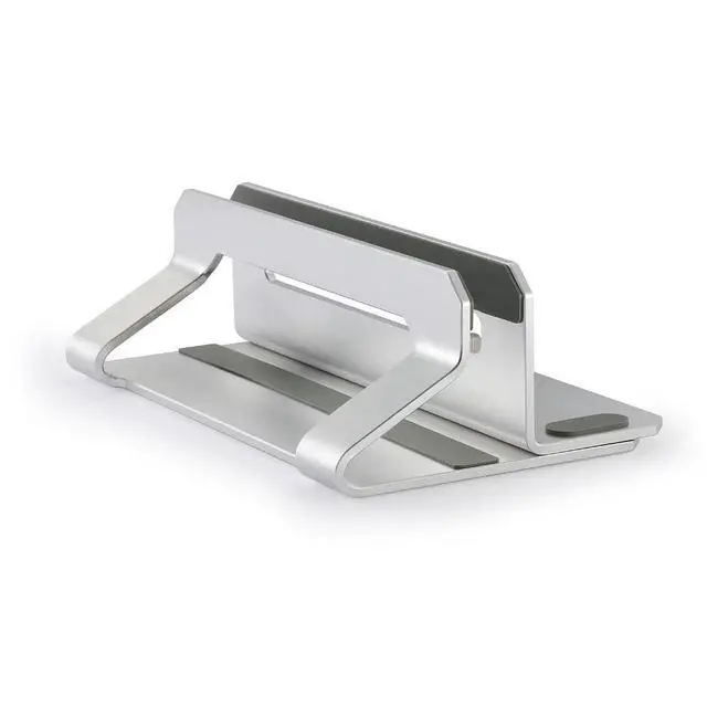 Alt view image 5 of 7 - N51-3 Clip-On Vertical Laptop Stand with 4-Port USB 3.0 Hub, Adjustable Upright Notebook Holder