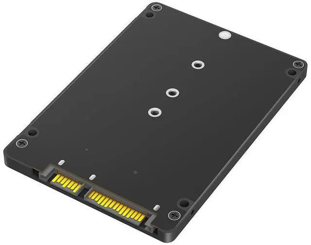 Alt view image 5 of 7 - SATA M.2 SSD to 2.5 Inch SATA3 Adapter Converter with Enclosure, NGFF B Key Solid State Drive Converter Card Plug and Play Compatible with SATA Protocol M.2 SSD for Laptop Desktop PC Upgrade