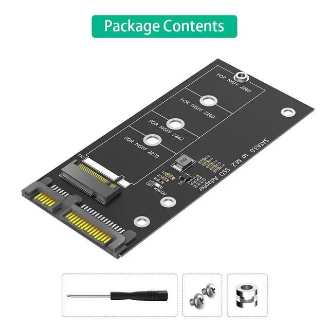 Alt view image 4 of 7 - M.2 to SATA 3.0 adapter card, M2 NGFF SSD solid-state drive to SATA interface conversion card adapter connector