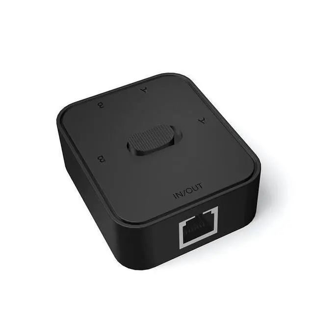 Alt view image 2 of 6 - Gigabit Ethernet Network Switch RJ45 2 Port to 1 Port Manual Selector Box, Unpowered Network Sharing Switch Internal External Network Toggle Button Compatible with Cat5e Cat6 Cat7 Ethernet Cable