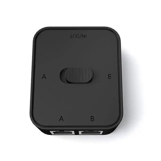 Alt view image 3 of 6 - Gigabit Ethernet Network Switch RJ45 2 Port to 1 Port Manual Selector Box, Unpowered Network Sharing Switch Internal External Network Toggle Button Compatible with Cat5e Cat6 Cat7 Ethernet Cable