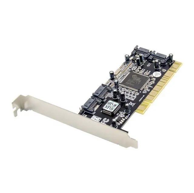 Alt view image 2 of 6 - PCI to SATA RAID Controller Card 4 Port Expansion Adapter, Silicon Image 3114 Chipset SATA Hard Drive Expansion Card RAID 0/1 Support
