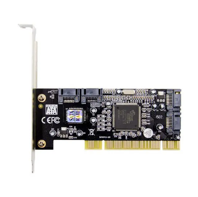 Alt view image 3 of 6 - PCI to SATA RAID Controller Card 4 Port Expansion Adapter, Silicon Image 3114 Chipset SATA Hard Drive Expansion Card RAID 0/1 Support