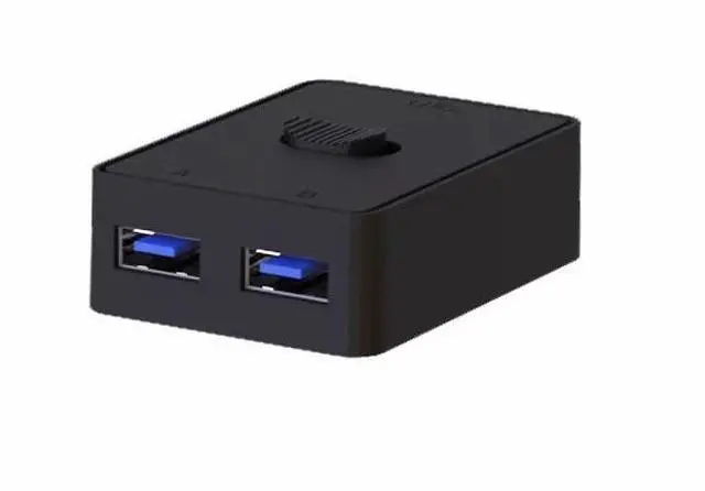 Main image of USB 3.0 Sharing Switch 2 in 1 Out or 1 in 2 Out Manual Selector, Unpowered USB Device Switcher for Printer Scanner Keyboard Mouse Compatible with Windows Mac Linux Plug and Play Push Button Toggle