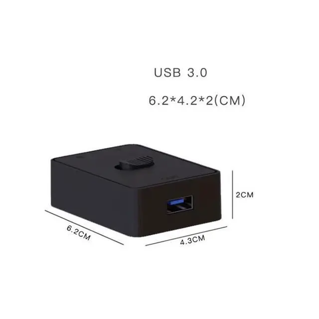 Alt view image 3 of 7 - USB 3.0 Sharing Switch 2 in 1 Out or 1 in 2 Out Manual Selector, Unpowered USB Device Switcher for Printer Scanner Keyboard Mouse Compatible with Windows Mac Linux Plug and Play Push Button Toggle