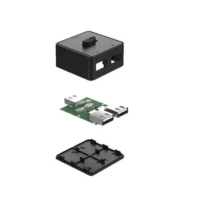 Alt view image 6 of 7 - USB 3.0 Sharing Switch 2 in 1 Out or 1 in 2 Out Manual Selector, Unpowered USB Device Switcher for Printer Scanner Keyboard Mouse Compatible with Windows Mac Linux Plug and Play Push Button Toggle