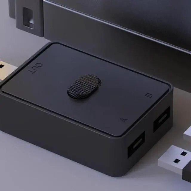 Alt view image 4 of 7 - USB 3.0 Sharing Switch 2 in 1 Out or 1 in 2 Out Manual Selector, Unpowered USB Device Switcher for Printer Scanner Keyboard Mouse Compatible with Windows Mac Linux Plug and Play Push Button Toggle