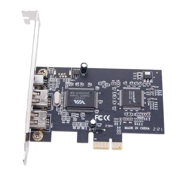 Alt view image 4 of 6 - PCI-E 1394 FireWire Video Capture Card 3-Port DV Camera Adapter, PCIe 1X Interface, IEEE 1394a, Plug & Play (No Driver Required)