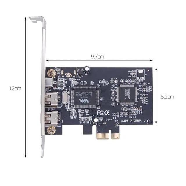Alt view image 6 of 6 - PCI-E 1394 FireWire Video Capture Card 3-Port DV Camera Adapter, PCIe 1X Interface, IEEE 1394a, Plug & Play (No Driver Required)