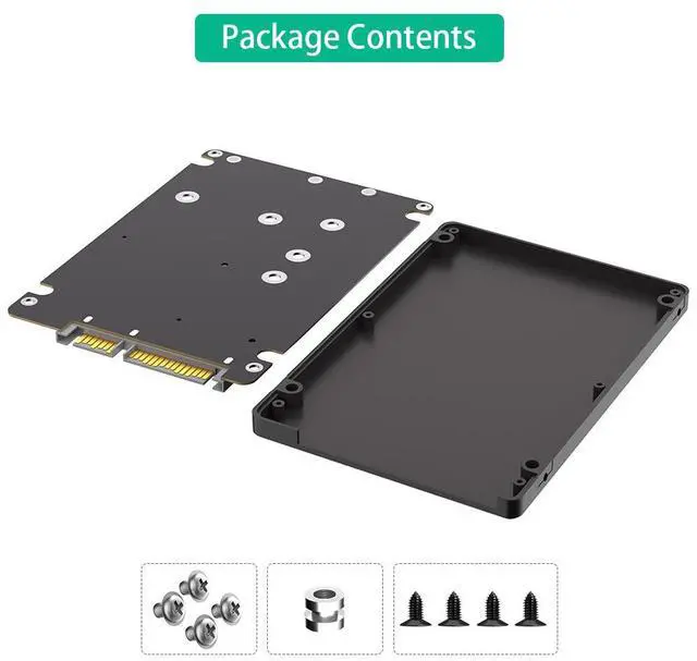 Main image of M.2 SSD to SATA3 External Adapter Enclosure 2-in-1 Converter for NGFF & mSATA Drives, SATA III Portable Hard Drive Case, Dual-Use Design