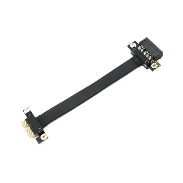 Alt view image 4 of 7 - PCIe x1 to x1 Extension Cable PCI-E 3.0 Riser Adapter for Sound Card / Network Card, 90-Degree Angled Connector, Small Slot Flexible Extender for Desktop PC - 20cm