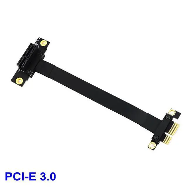 Alt view image 2 of 7 - PCIe x1 to x1 Extension Cable PCI-E 3.0 Riser Adapter for Sound Card / Network Card, 90-Degree Angled Connector, Small Slot Flexible Extender for Desktop PC - 20cm