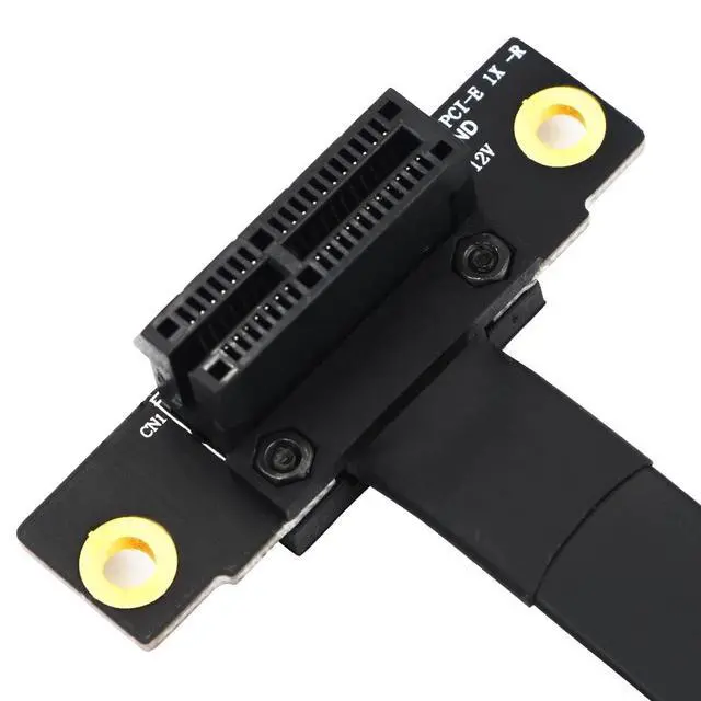 Alt view image 5 of 7 - PCIe x1 to x1 Extension Cable PCI-E 3.0 Riser Adapter for Sound Card / Network Card, 90-Degree Angled Connector, Small Slot Flexible Extender for Desktop PC - 20cm