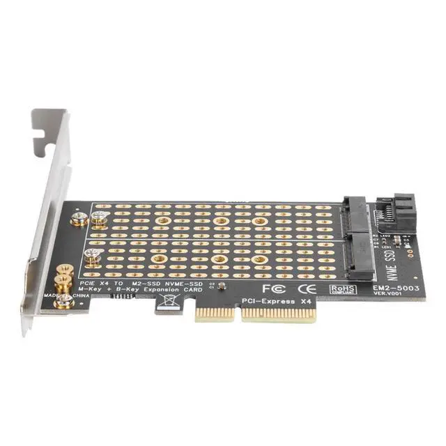 Alt view image 6 of 7 - NVMe to PCIe 4.0 Adapter Card M.2 NVMe SSD to PCI-E 4.0 x4 Expansion Card, Desktop Solid State Drive Converter, Supports 2230/2242/2260/2280 NVMe Drives