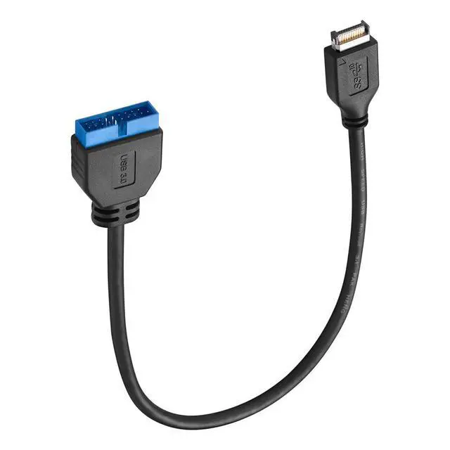 Alt view image 3 of 5 - USB 3.1 Type-E Male to IDC 20-Pin Male Extension Cable Motherboard Front Panel Adapter, Rear I/O to Chassis Connector, Computer Internal Extension Cord for Case Front Ports