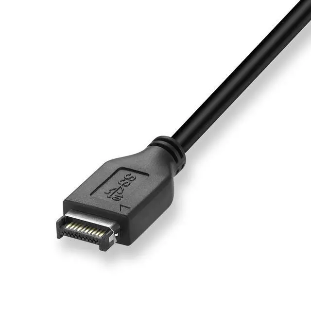 Alt view image 4 of 5 - USB 3.1 Type-E Male to IDC 20-Pin Male Extension Cable Motherboard Front Panel Adapter, Rear I/O to Chassis Connector, Computer Internal Extension Cord for Case Front Ports