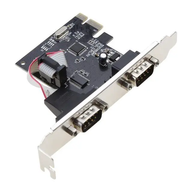 Alt view image 2 of 7 - PCIe to 2-Port RS232 Serial Card 9-Pin COM Port Expansion Adapter, WCH382L Chipset, Parallel Port Converter, PCI-E to DB9 Serial Interface Card for Desktop PC