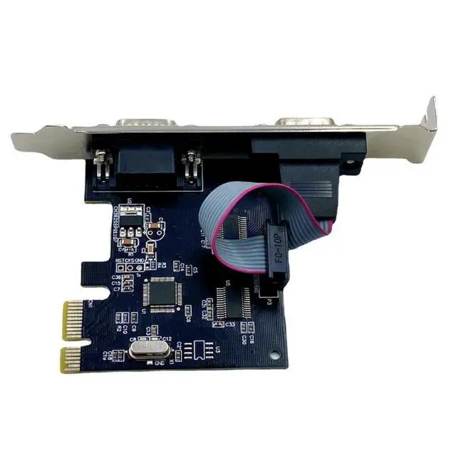 Alt view image 5 of 7 - PCIe to 2-Port RS232 Serial Card 9-Pin COM Port Expansion Adapter, WCH382L Chipset, Parallel Port Converter, PCI-E to DB9 Serial Interface Card for Desktop PC