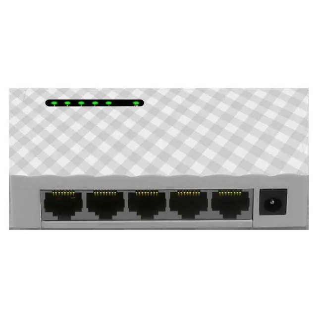 Alt view image 4 of 5 - 5-Port Gigabit Ethernet Switch Home Network Hub RJ45 Switch, Gigabit Network Splitter, Plug-and-Play Desktop Switch for LAN Expansion, 10/100/1000Mbps - white