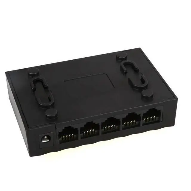 Alt view image 5 of 6 - 5-Port Gigabit Ethernet Switch Home Network Hub RJ45 Switch, Gigabit Network Splitter, Plug-and-Play Desktop Switch for LAN Expansion, 10/100/1000Mbps - black
