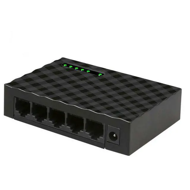 Alt view image 2 of 6 - 5-Port Gigabit Ethernet Switch Home Network Hub RJ45 Switch, Gigabit Network Splitter, Plug-and-Play Desktop Switch for LAN Expansion, 10/100/1000Mbps - black