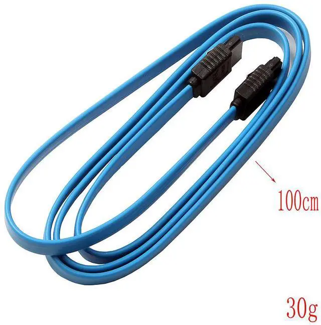 Alt view image 5 of 5 - High-Speed SATA 3.0 Data Cable SATA III HDD/ODD Serial Cable, Dual-Head with Latching Clips, Straight Connector, 6Gbps for Hard Drive / Optical Drive Connection - 1m