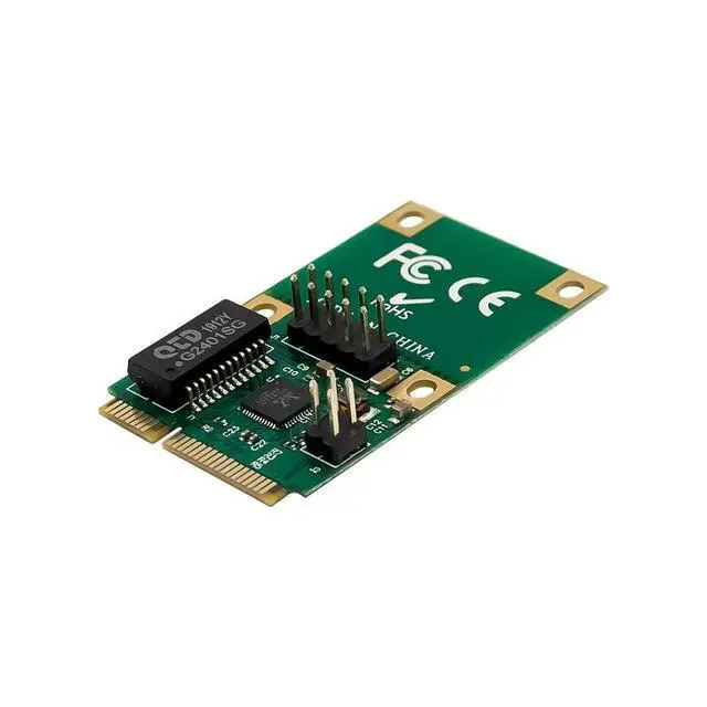 Alt view image 2 of 6 - Mini PCIe Gigabit Network Card 1000M RJ45 Wired LAN Adapter for Desktop / Mini Computers, Full-Height / Half-Height Form Factor, 10/100/1000Mbps - Straight needle style