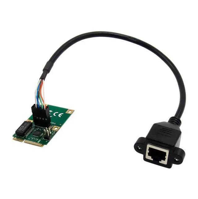 Alt view image 4 of 6 - Mini PCIe Gigabit Network Card 1000M RJ45 Wired LAN Adapter for Desktop / Mini Computers, Full-Height / Half-Height Form Factor, 10/100/1000Mbps - Straight needle style