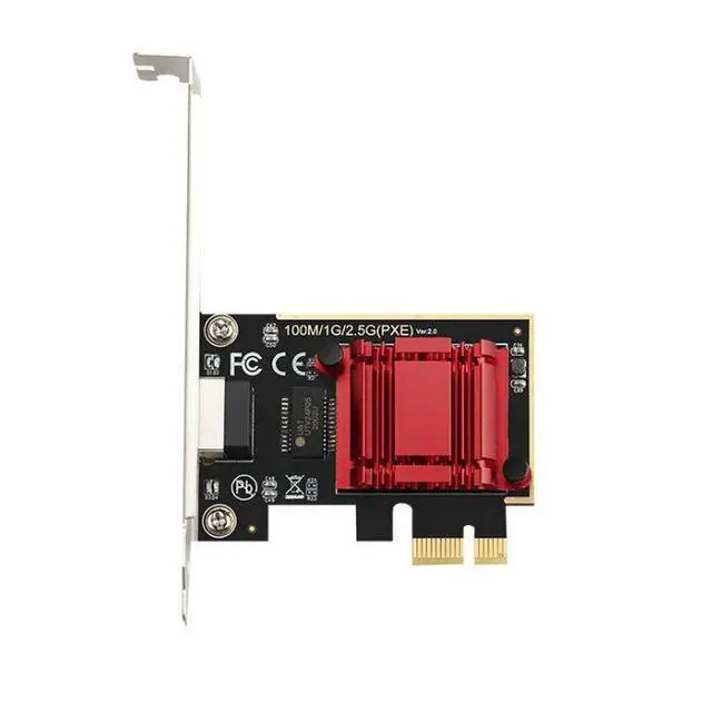Alt view image 4 of 5 - 2.5G Ethernet Network Card PCIe to Gigabit LAN Adapter, 2500Mbps Wired NIC for Gaming / Diskless Boot, Supports PXE, Realtek RTL8125 Chipset