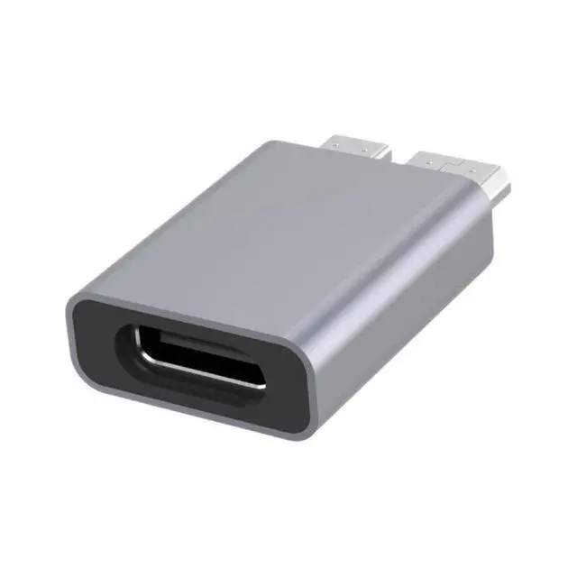 Alt view image 3 of 6 - Aluminum Alloy Type-C Female to Micro-B USB 3.0 Male Adapter USB-C to Micro USB 3.0 Converter for Mac, Laptop, and Mobile Hard Drive Enclosure Connection