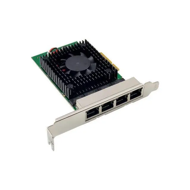 Alt view image 3 of 5 - Intel I225 Chip PCIe x4 2.5G 4-Port Server Network Card 2500Mbps Quad RJ45 Gigabit Ethernet Adapter, 4 x 2.5G LAN Ports, Industrial Camera / Server / Desktop