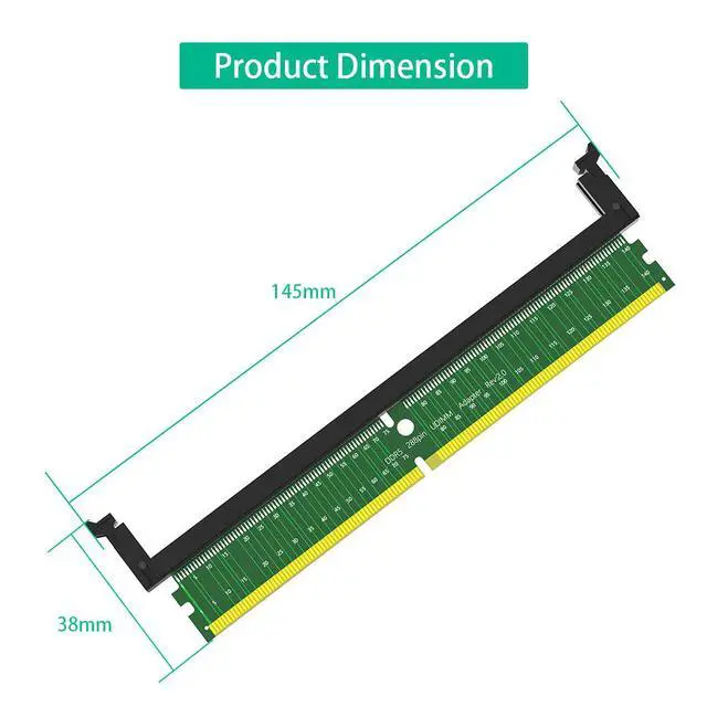 Alt view image 3 of 7 - DDR5 Memory Test Adapter Card Desktop DDR5 288-Pin UDIMM Protection Card, 5th Gen Memory Tester with Ejector Latches, Memory Module Protection Adapter - DDR5 "Short Ear"