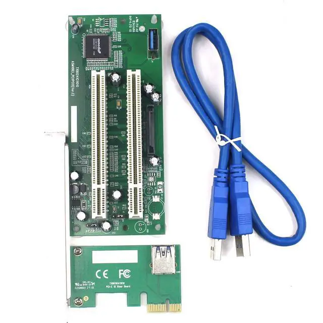 Alt view image 6 of 6 - 2-Port PCIe to PCI Adapter PCI-E to Dual PCI Slot Expansion Card, Supports Capture Card / Tax Card / Sound Card / USB PCI Card, Desktop Bridge Converter