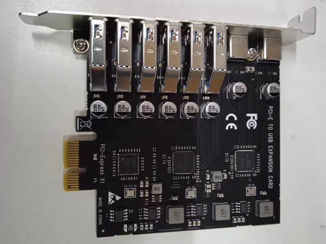 Alt view image 6 of 7 - 8-Port USB 3.2 PCIe Expansion Card PCI-E to USB 3.2 Adapter with Type-C & 19-Pin Header, NEC Chipset, Desktop Internal Hub for Front Panel / Back Panel