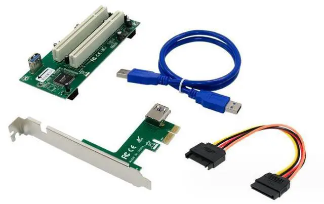 Main image of PCIe x1 to 2 x PCI Slot Expansion Card PCI-E to Dual PCI Adapter, Detachable / Split Design, Plug-and-Play, Driver-Free for Legacy PCI Devices