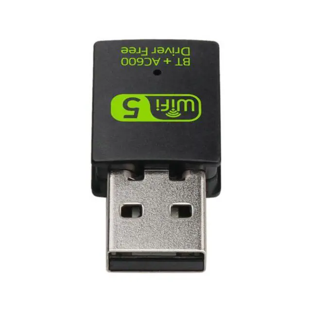 Alt view image 2 of 7 - 600Mbps Dual-Band USB Bluetooth WiFi Adapter 2-in-1 Wireless Network Card with Bluetooth, Driver-Free for Desktop / Laptop PC, 2.4G / 5G WiFi + BT Combo
