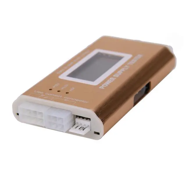 Alt view image 2 of 4 - ATX Power Supply Tester with LCD Display 4th Gen PSU Diagnostic Tool, Aluminum Alloy Housing, PC Power Supply Test Instrument for Desktop / Server - Gold