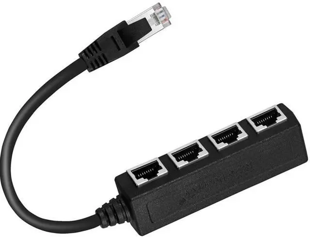 Alt view image 2 of 5 - RJ45 1-to-4 Ethernet Splitter Cable 1 Male to 4 Female Ports LAN Network Adapter, Multi-Port Distribution Splitter for Ethernet Connection Hub