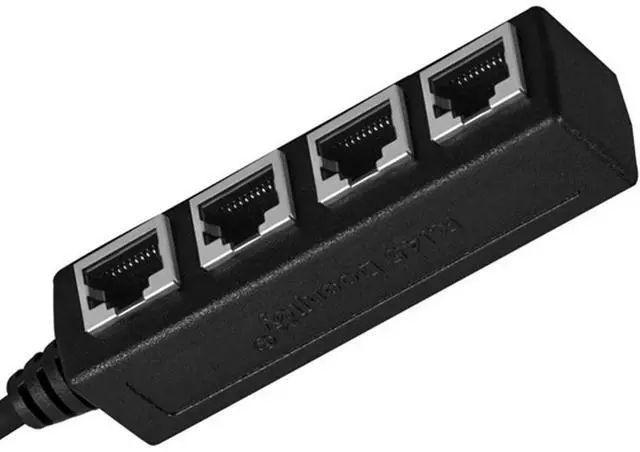 Alt view image 5 of 5 - RJ45 1-to-4 Ethernet Splitter Cable 1 Male to 4 Female Ports LAN Network Adapter, Multi-Port Distribution Splitter for Ethernet Connection Hub