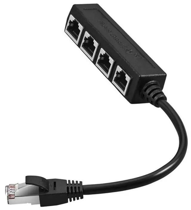 Alt view image 3 of 5 - RJ45 1-to-4 Ethernet Splitter Cable 1 Male to 4 Female Ports LAN Network Adapter, Multi-Port Distribution Splitter for Ethernet Connection Hub