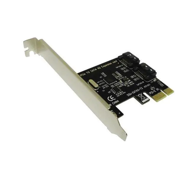 Alt view image 4 of 7 - PCIe to 2-Port SATA 3.0 Expansion Card PCI-E to SATA III Adapter for SSD / HDD, Desktop SATA Controller Card for Storage Upgrade