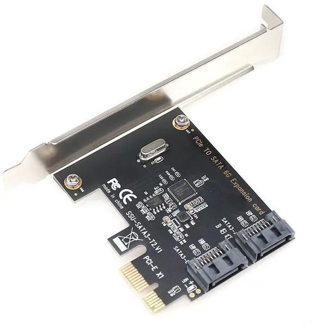 Main image of PCIe to 2-Port SATA 3.0 Expansion Card PCI-E to SATA III Adapter for SSD / HDD, Desktop SATA Controller Card for Storage Upgrade