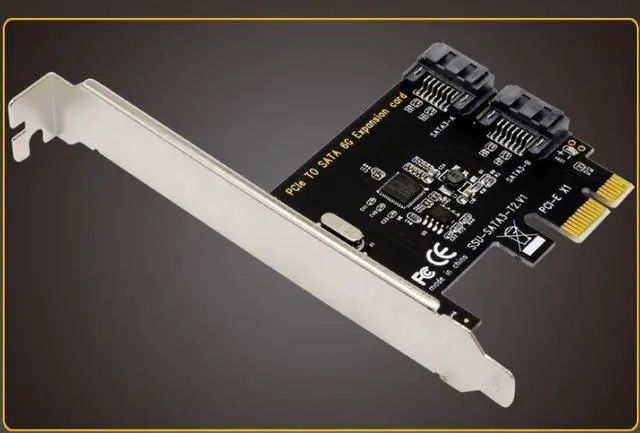 Alt view image 5 of 7 - PCIe to 2-Port SATA 3.0 Expansion Card PCI-E to SATA III Adapter for SSD / HDD, Desktop SATA Controller Card for Storage Upgrade