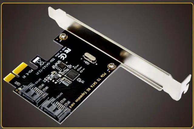 Alt view image 6 of 7 - PCIe to 2-Port SATA 3.0 Expansion Card PCI-E to SATA III Adapter for SSD / HDD, Desktop SATA Controller Card for Storage Upgrade