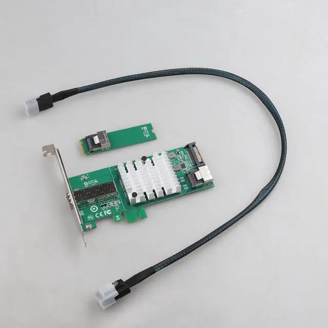 Alt view image 3 of 5 - M.2 to 10G SFP+ Fiber Network Card 82599 10Gbps Ethernet Adapter, X520-DA1, for Cybercafé / Gaming Hotel / Diskless Boot / LAN Center