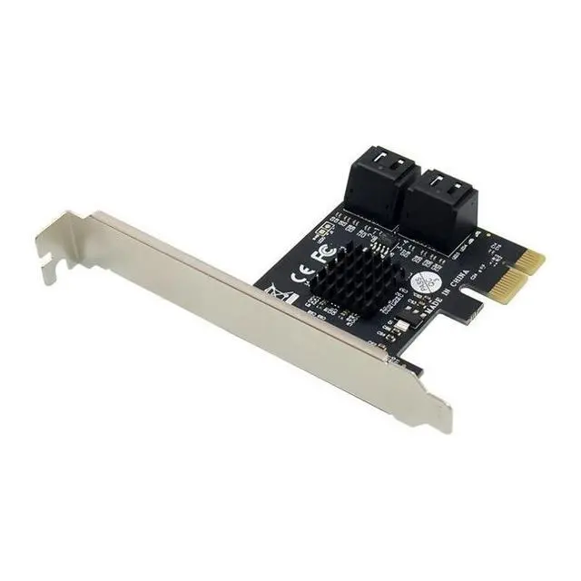Alt view image 2 of 6 - 4-Port SATA 3.0 PCIe Card 6Gbps SATA III Expansion Adapter, IPFS / NAS Storage Extension Card, 9215 Support for Desktop/Server